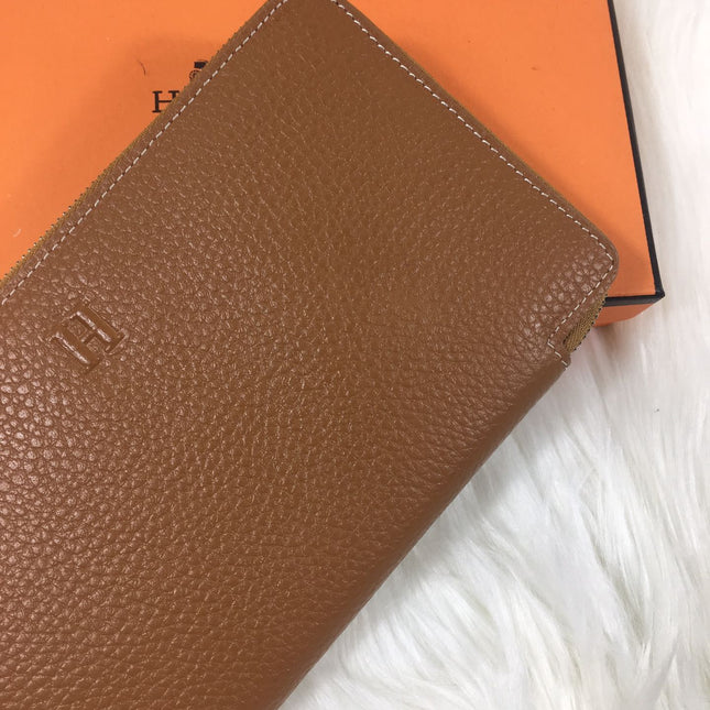 HM SILK'IN CLASSIC WALLET 20 BROWN GRAINED CALFSKIN