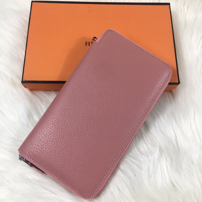 HM SILK'IN CLASSIC WALLET 20 LIGHT PINK GRAINED CALFSKIN
