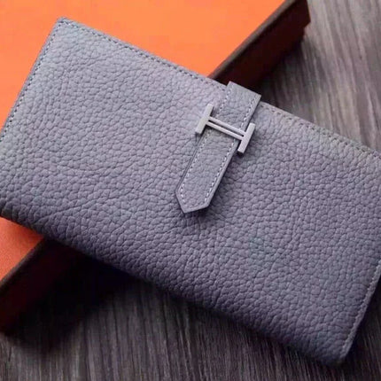 HM BEARN WALLET 17.5 TOGO SILVER HARDWARE