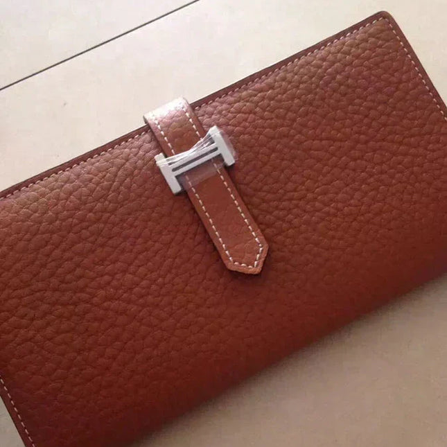 HM BEARN WALLET 17.5 TOGO SILVER HARDWARE