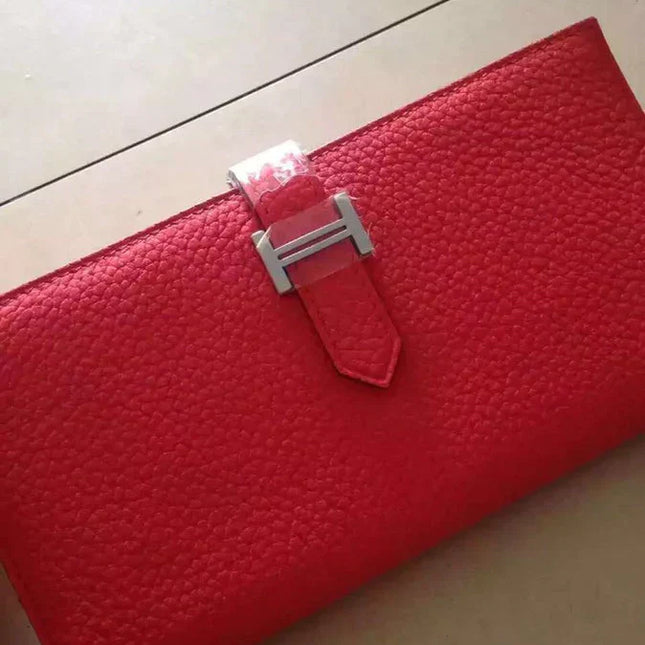 HM BEARN WALLET 17.5 TOGO SILVER HARDWARE