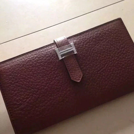 HM BEARN WALLET 17.5 TOGO SILVER HARDWARE