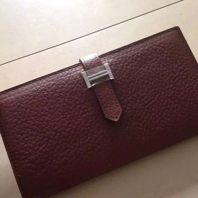 HM BEARN WALLET 17.5 TOGO SILVER HARDWARE