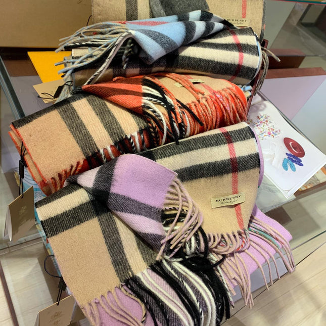 LONG SCARF 250 CM IN BLACK AND BEIGE CASHMERE 410474