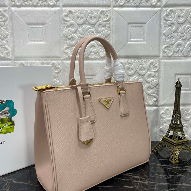 PRA GALLERIA 32 BAG IN BEIGE SAFFIANO LEATHER