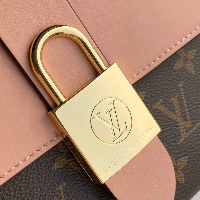 LOCKY BB 21 IN BROWN MONOGRAM CANVAS AND PEACH CALFSKIN GOLD BUCKLE