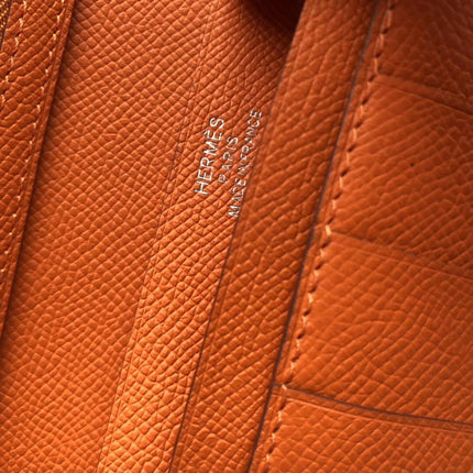 BEARN LONG 17 WALLET IN RUST ORANGE EPSOM LEATHER