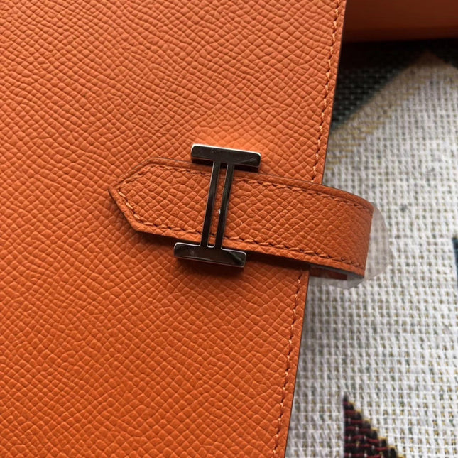 BEARN LONG 17 WALLET IN RUST ORANGE EPSOM LEATHER