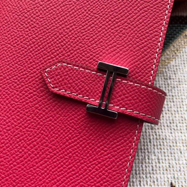 BEARN LONG 17 WALLET IN ROSE RED EPSOM LEATHER