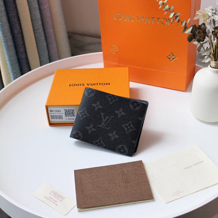 LV 25S MULTIPLE WALLET IN MONOGRAM ECLIPSE COATED CALFSKIN