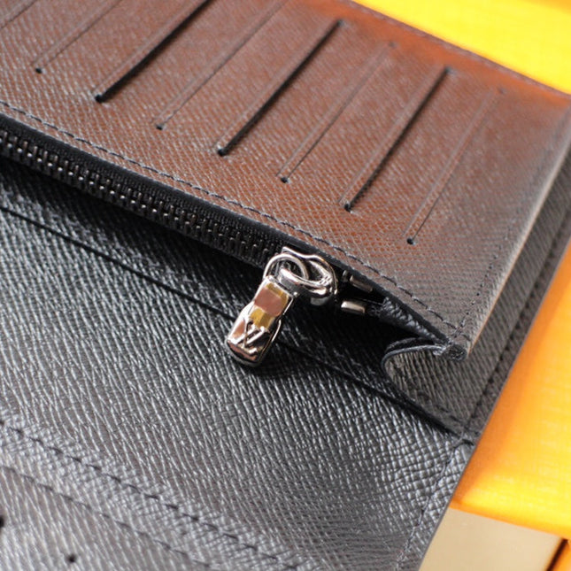 LV 25S FUJIWARA HIROSHI WALLET 19 IN MONOGRAM ECLIPSE COATED CALFSKIN