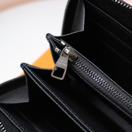 LV 25S ZIPPY WALLET HORIZONTAL 19 IN MONOGRAM ECLIPSE COATED CALFSKIN