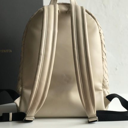 SMALL INTRECCIATO 41 BACKPACK IN BEIGE CALFSKIN