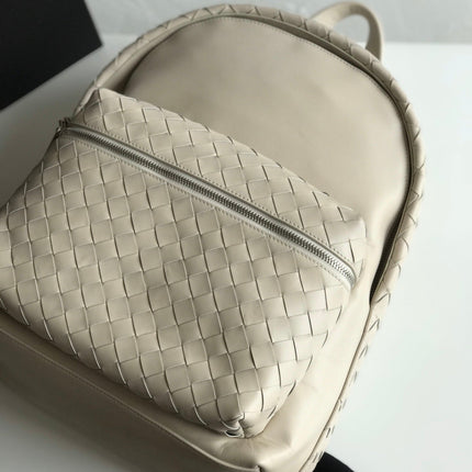 SMALL INTRECCIATO 41 BACKPACK IN BEIGE CALFSKIN