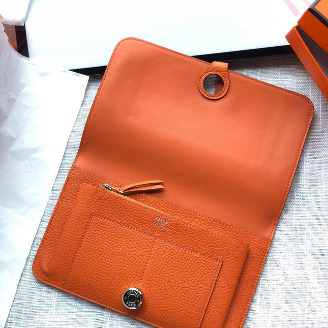 HM Dogon Wallet 20 Orange Togo Shw