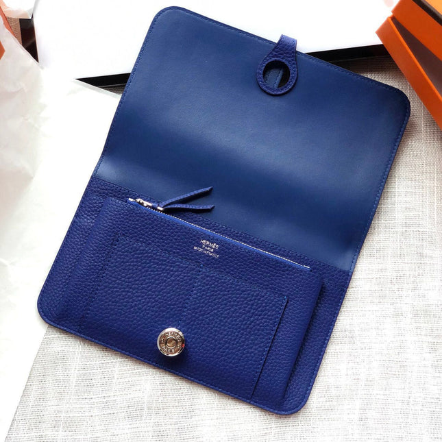 HM DOGON WALLET 20 AZURE CALFSKIN