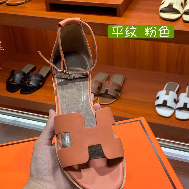 SANTORINI SANDAL FIRE CALFSKIN