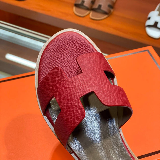 SANTORINI SANDAL CHERRY CALFSKIN