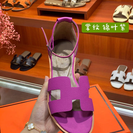 SANTORINI SANDAL RED VIOLET CALFSKIN