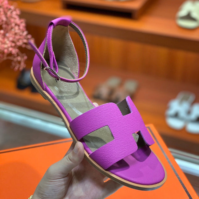 SANTORINI SANDAL RED VIOLET CALFSKIN