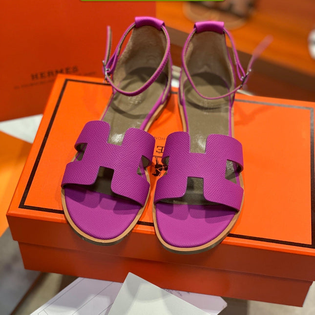 SANTORINI SANDAL RED VIOLET CALFSKIN