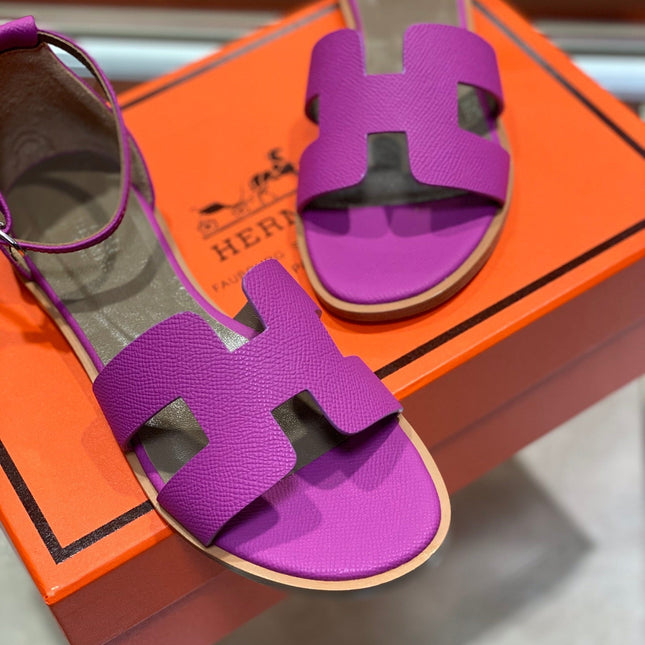 SANTORINI SANDAL RED VIOLET CALFSKIN