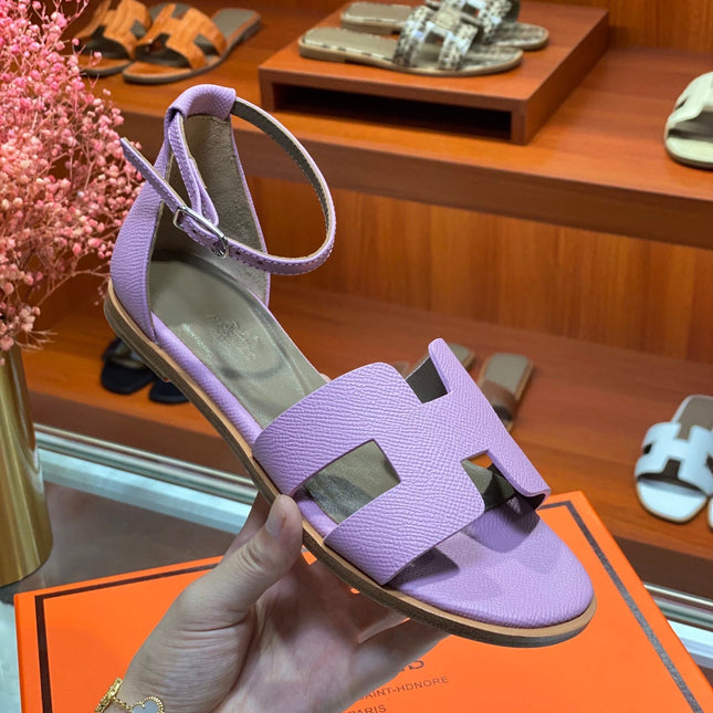 SANTORINI SANDAL LAVENDER CALFSKIN