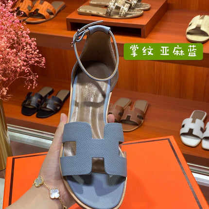 SANTORINI SANDAL SAPPHIRE CALFSKIN