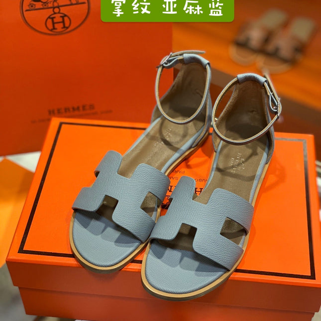 SANTORINI SANDAL SAPPHIRE CALFSKIN