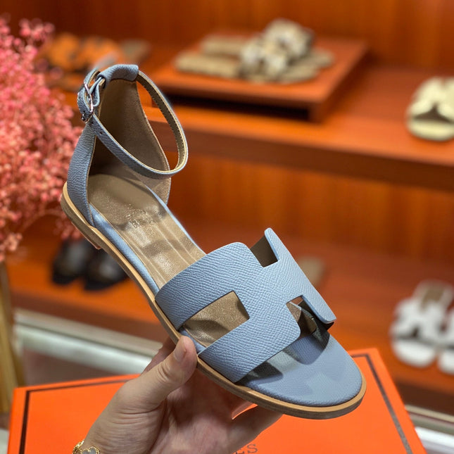 SANTORINI SANDAL SAPPHIRE CALFSKIN