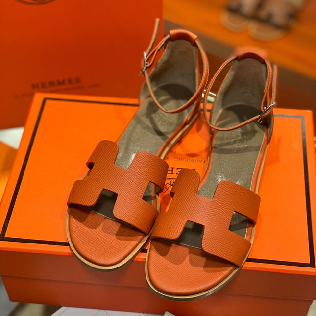 SANTORINI SANDAL ORANGE CALFSKIN