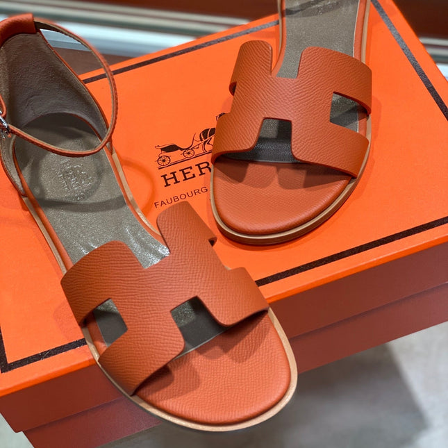 SANTORINI SANDAL ORANGE CALFSKIN