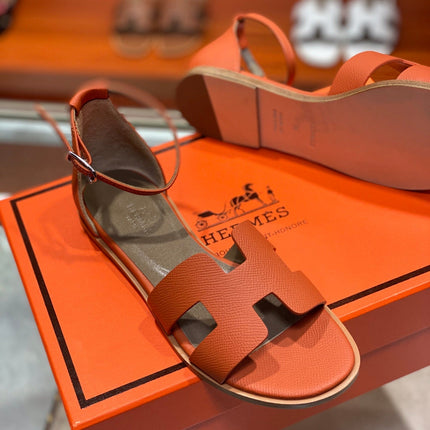 SANTORINI SANDAL ORANGE CALFSKIN