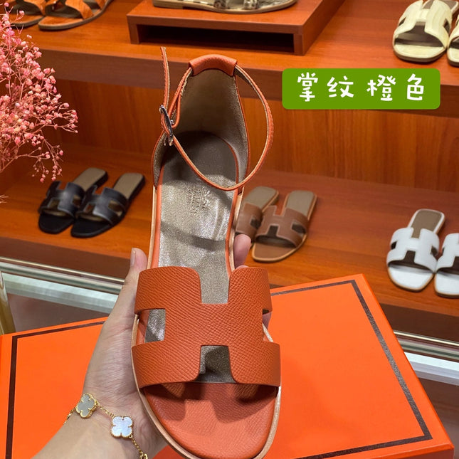SANTORINI SANDAL ORANGE CALFSKIN