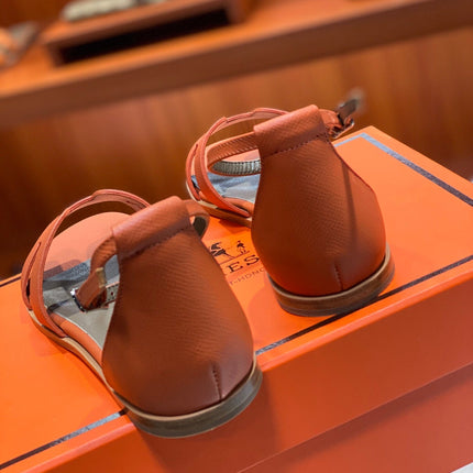 SANTORINI SANDAL ORANGE CALFSKIN