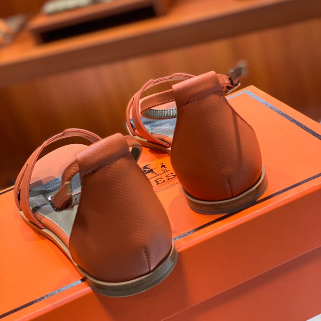SANTORINI SANDAL ORANGE CALFSKIN