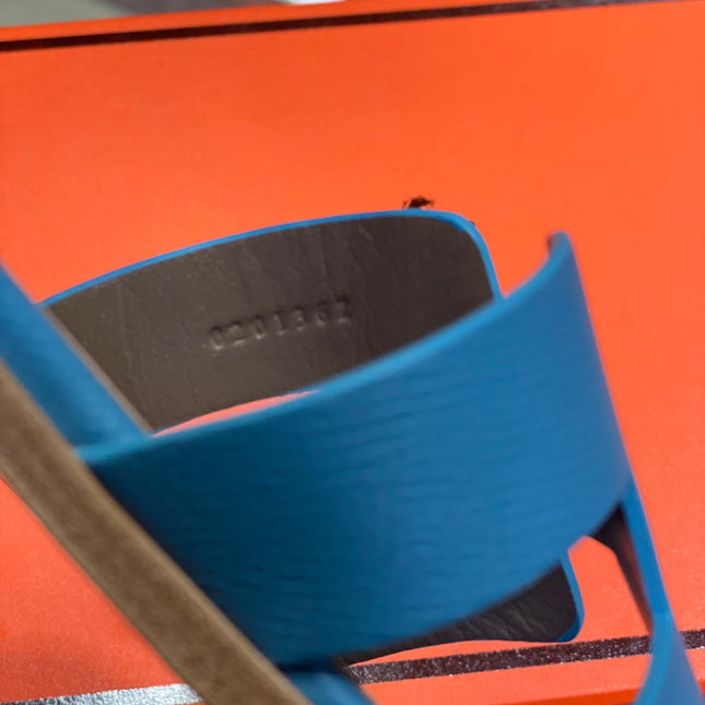 SANTORINI SANDAL CERULEAN CALFSKIN