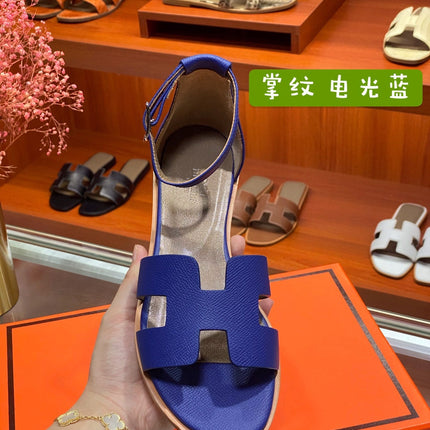 SANTORINI SANDAL AZURE CALFSKIN