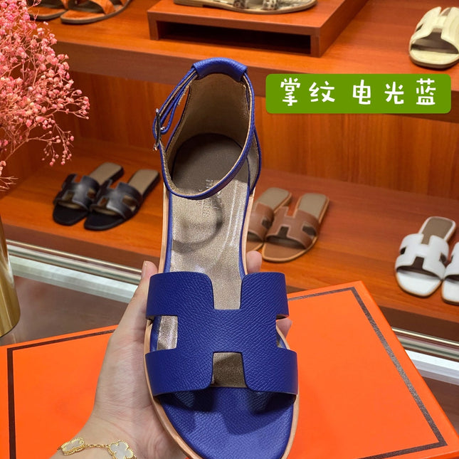 SANTORINI SANDAL AZURE CALFSKIN