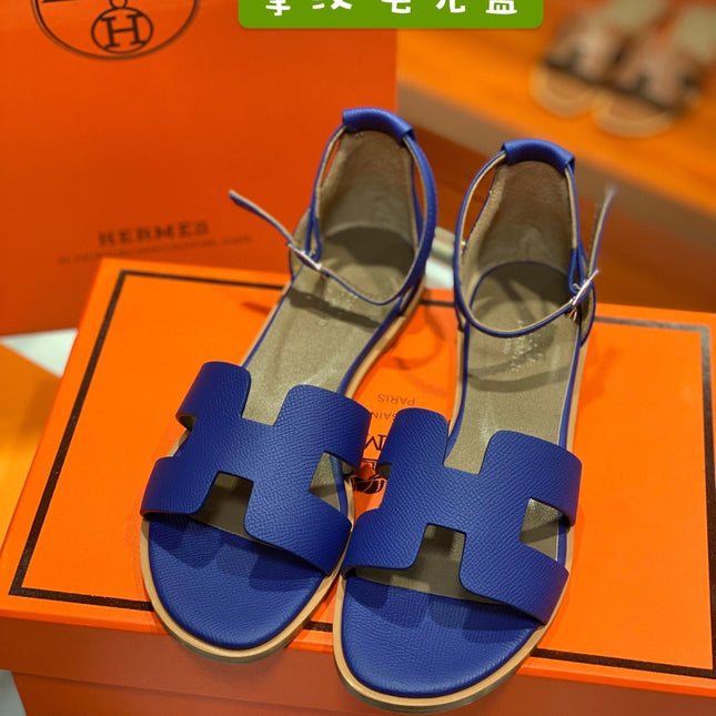 SANTORINI SANDAL AZURE CALFSKIN