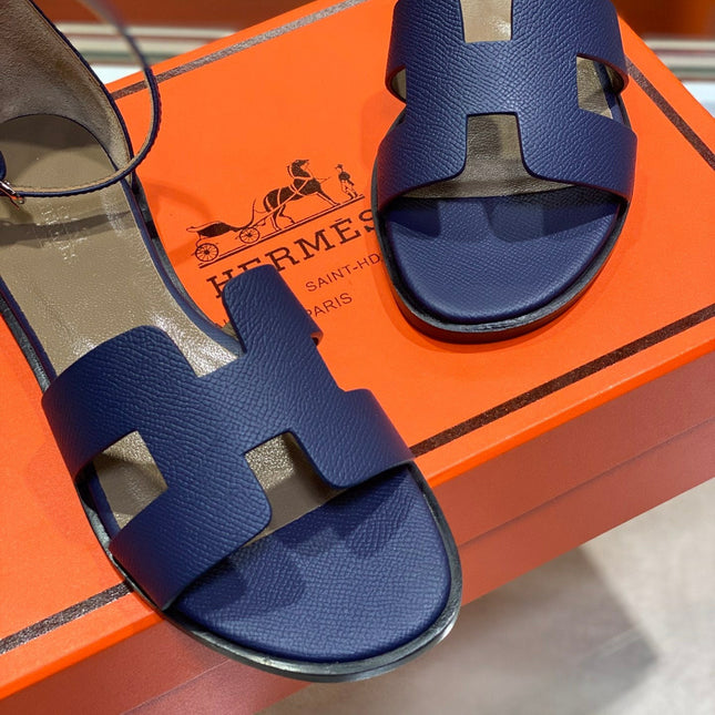 SANTORINI SANDAL NAVY CALFSKIN