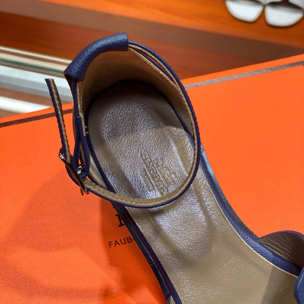 SANTORINI SANDAL NAVY CALFSKIN