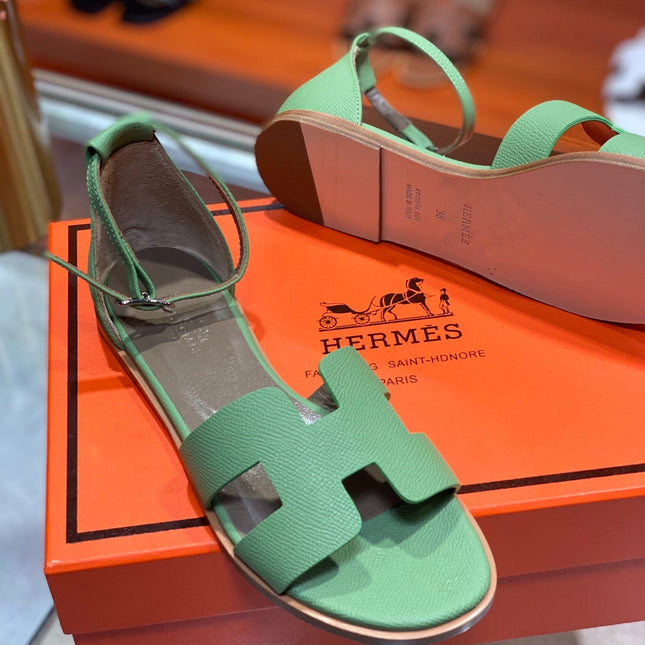 SANTORINI SANDAL COOL GREEN CALFSKIN
