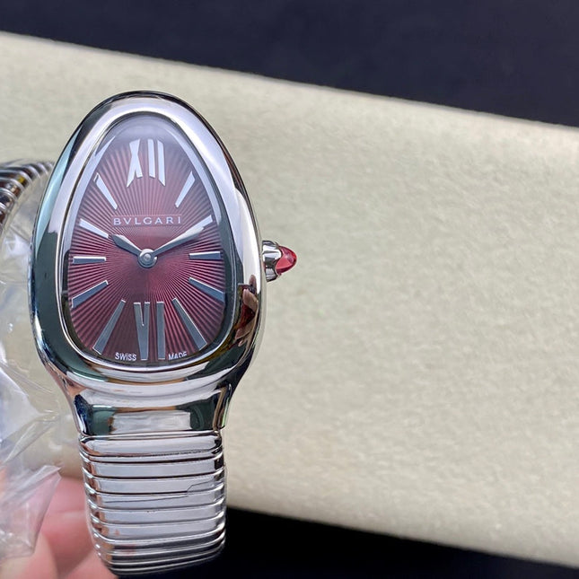 SERPENTI TUBOGAS QUARTZ STEEL RED DIAL