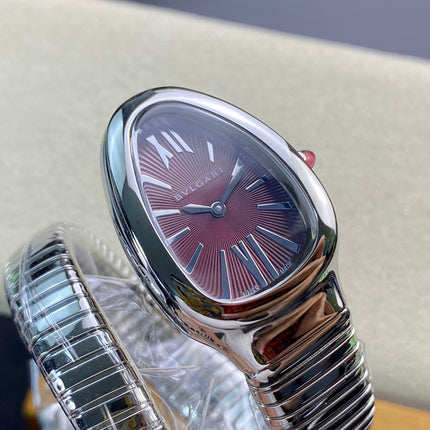 SERPENTI TUBOGAS QUARTZ STEEL RED DIAL