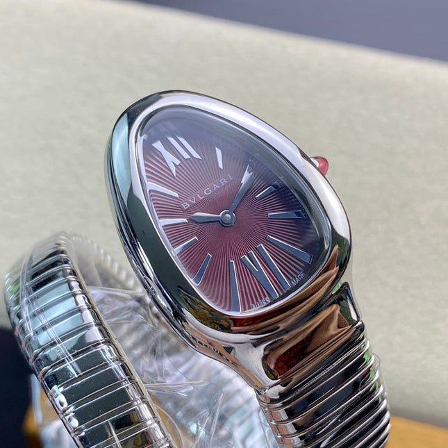 SERPENTI TUBOGAS QUARTZ STEEL RED DIAL