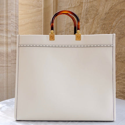 Fend Sunshine Large Bag 40.5 White Leather