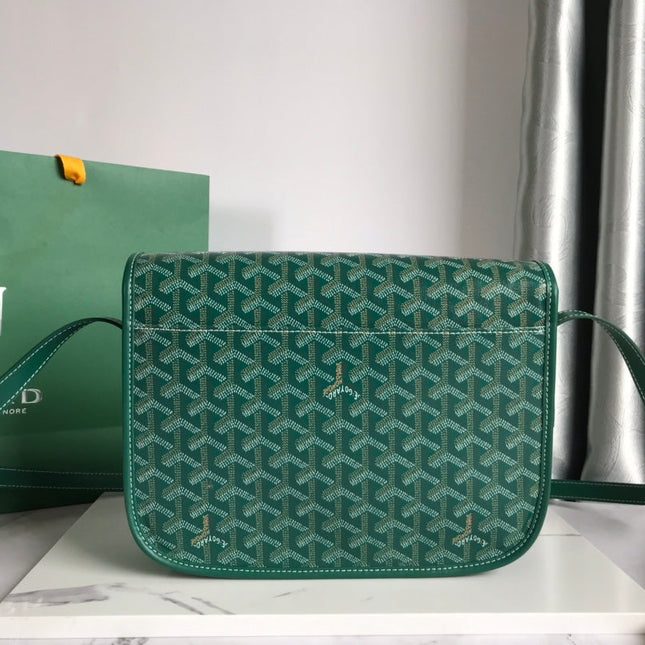 BELVEDERE II BAG 28 IN GREEN GOYARDINE CANVAS