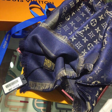 LV SCARF 140 CM IN WOOL MIX SILK 693008