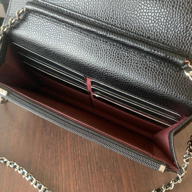 WOC 19CM BLACK CAVIAR SILVER HARDWARE